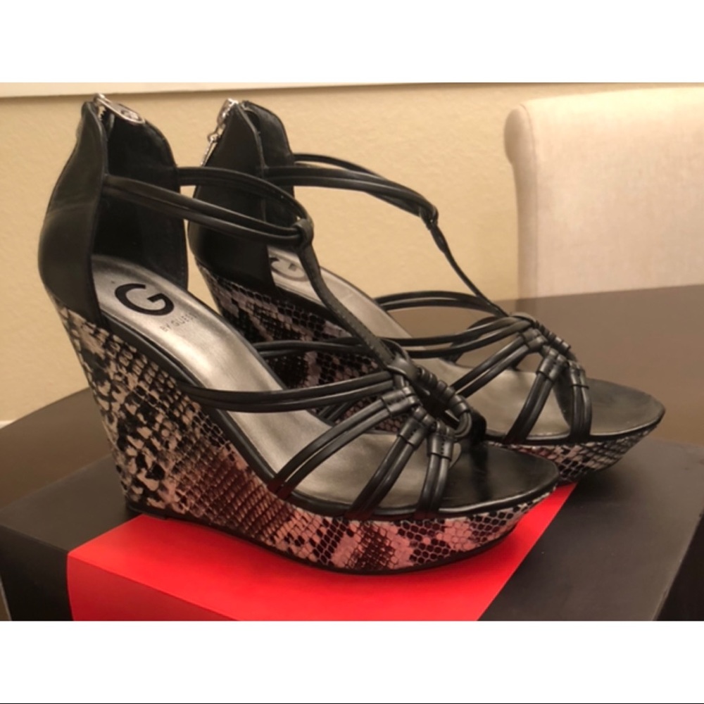 G by Guess Platform Wedge Sandals